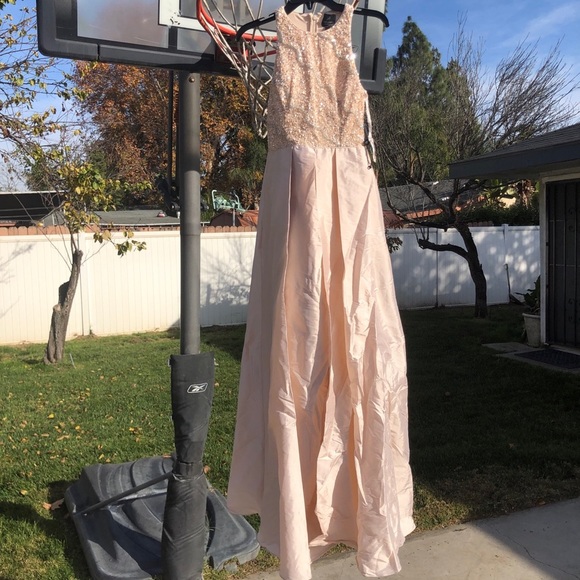 NEW‎ $368 Adrianna Papell Embellished Taffeta Ballgown Light Pink [SZ 10 ] - Picture 6 of 9